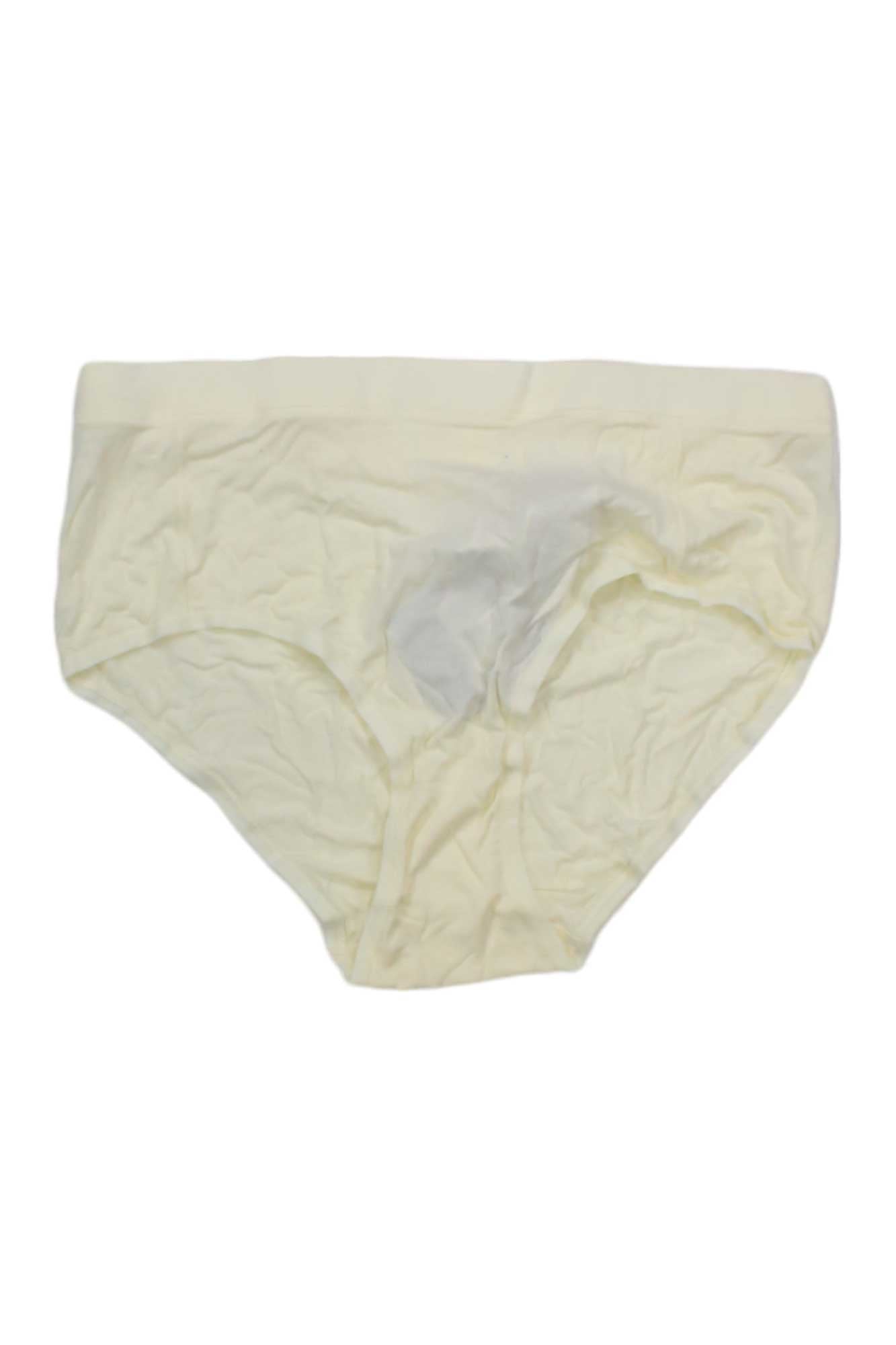 Womens hipster underwear in light cream with ruched front seam