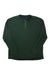 Men's long-sleeve henley shirt in dark green with button placket
