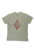 The Black Diamond Mens Rope Diamond Tee in light gray, made from organic cotton, showcases a red climbing knot graphic—ideal as a men's casual shirt.