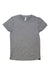 The Glyder Womens Simplicity Tee is a lightweight, short-sleeve crew neck athleisure t-shirt featuring thin black and white horizontal stripes, shown laid flat on a white background.