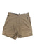The Howler Brothers Mens Horizon Hybrid 2.0 7.5 Inch Short is a khaki men's short featuring belt loops, button and zipper closure, side pockets, a hem tag, and quick-drying fabric—ideal for fishing and shown flat on a white background.