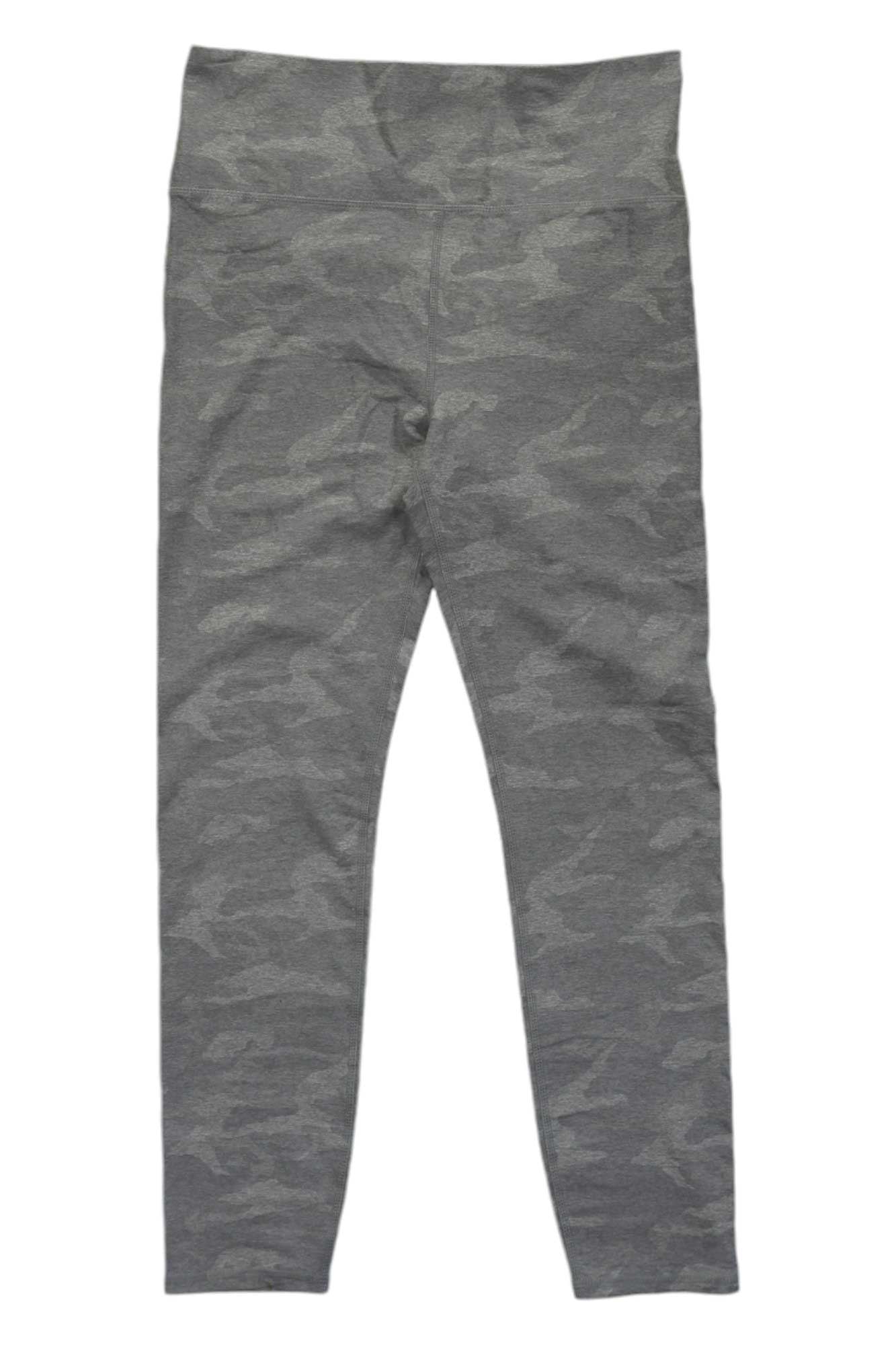 Women’s heather gray camo leggings with allover camo pattern