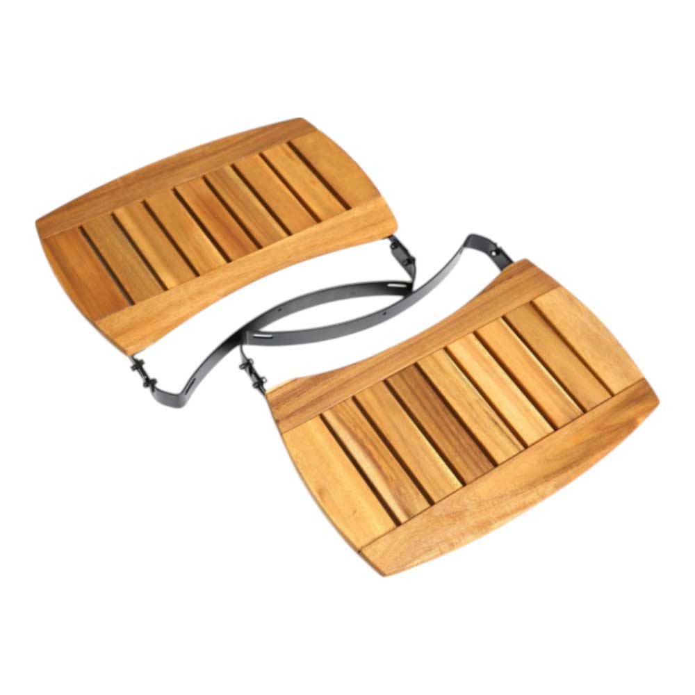 Egg Mates medium wooden grilling inserts with metal handles, slatted boards