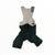 A pair of black Rapha Mens Pro Team Bib Shorts II - Long with white shoulder straps, green RAPHA branding on the legs, and a dual-density chamois pad, shown on a white background.