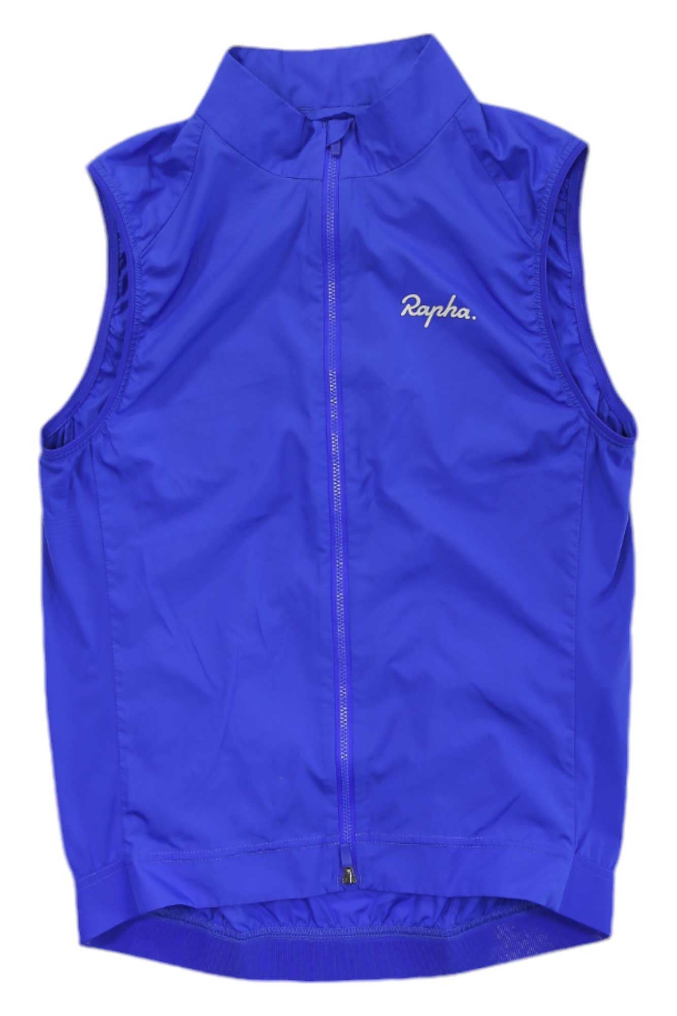 Men's Rapha core cycling gilet, blue with full front zip and side pockets