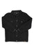 Men's founder jacket in dark charcoal/black with button front and chest flap pockets