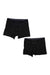 Carhartt men's black boxer briefs, 2-pack; two pairs displayed side by side.