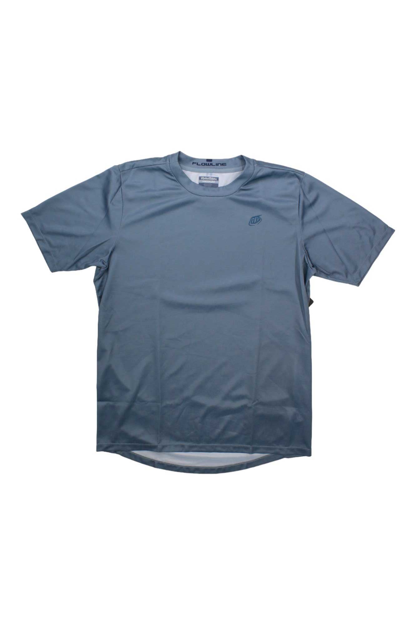 Troy Lee Designs mens Flowline short-sleeve jersey, blue with small chest logo