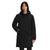 Women's expedition parka in black, hooded with front pockets and The North Face logo