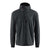 Men's full-zip hooded jacket, dark charcoal gray, chest zip front and long sleeves