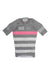 The Pro Team Aero Jersey II is a short-sleeved, zip-up cycling jersey in grey with light pink and white stripes, RCC and Rapha logos on the chest, and a circular emblem on the left sleeve, shown against a white background.