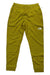 Men's yellow jogger pants with elastic waistband, tapered legs, cuffed hems, The North Face logo