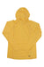 The Outdoor Research Womens Echo Hoodie in yellow is laid flat with crossed arms. This ultralight women's hiking hoodie has breathable, moisture-wicking fabric and an OR logo by the hem—ideal for staying comfortable on any trail.
