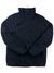 Men's insulated jacket with front zipper and stand collar, black