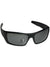 Oakley Gascan polarized sunglasses, matte black frame, smoke gray lenses with logos
