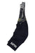 A pair of Rapha Mens Pro Team Bib Shorts II - Regular in dark navy, with white RAPHA text on the leg and striped shoulder straps, featuring a race-grade chamois, laid flat on a white background.