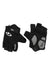 Pair of cycling gloves, black fingerless design with padded palm and knuckle panels