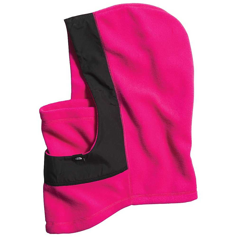 Kids' hooded jacket in hot pink with black interior and zip-front