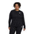 Women's plus-size The North Face long-sleeve crewneck top, dark black, chest logo
