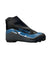Salomon men's escape ski boot, black upper with blue logo band, front 3/4 view