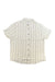 The Katin Men's Alan Shirt is a short-sleeve, casual button-up in light cream with gray vertical stripes, a collar, and single chest pocket—crafted from a cotton linen blend for everyday comfort.