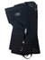 Black wide gaiter with front flap, side zipper, and adjustable buckle strap