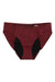 Proof Women's Period & Leak Proof Bikini in maroon and black, featuring a simple, seamless design, shown on a plain white background.