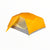 The Nemo Aurora 3P Tent & Footprint, shown in yellow and gray with a dome shape and open front flap, sits on a plain white background. Lightweight and portable, it's ideal for backpacking and outdoor adventures.