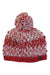 The Spyder Girls Bitsy Brrr Berry Hat is a red and white winter hat with a chunky knit, large pom-pom, and cozy fleece lining for extra warmth.