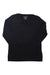 The ExOfficio Women's BugsAway Wanderlux Crew LS Top is a plain black long-sleeve shirt with a round neckline and straight hem, laid flat on a white background—perfect sun-protective clothing for everyday wear.