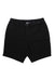 The Gramicci Mens NN-Short, black hiking shorts with an adjustable elastic waistband, side pockets, and a built-in black buckle belt, shown against a white background.