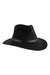 The Sunday Afternoons Montana Hat is made from black wool felt with a wide brim for sun protection, featuring an indented crown and a dark leather band around the base.
