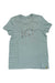 Women's crewneck T-shirt, turquoise heather, short sleeves, sparkly number graphic