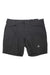 The Eddie Bauer First Ascent Men's Guide Pro 9 Inch Short is a black hiking short with front zipper pockets, belt loops, button closure, moisture-wicking fabric, and a small logo on the lower left leg.
