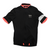 Men's Rapha super lightweight cycling jersey, black with orange-pink collar and white sleeve accents
