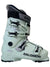 Women’s ski boot in light moss green with buckles and black cuff