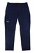The Salewa Men's Puez Dolomitic 2 DST Regular Pant are navy blue, wind-resistant mountaineering pants with front zipper pockets, button and zip closure, small white logo on the upper left thigh, articulated knees, and a slim tapered fit.