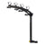 4-bike hitch mount bike rack, black upright post and four hanging bike holders