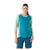 Women's merino sport 3/4 sleeve bike tee, teal body with green raglan sleeves
