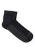 Dark quarter crew socks with ribbed cuff and grid-texture foot