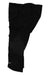 A single Studio Cycling Capris pant leg in black, made from moisture-wicking fabric, is laid flat on a white background with slight wrinkles and the word BERRY visible near the bottom hem.