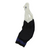 Lightweight bib shorts, black with white bib and small blue logo patch