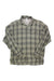 The North Face Men's Arroyo Lightweight Flannel Shirt features long sleeves, a button-up front, beige and gray plaid, a collar, chest pocket with tag, and is made from organic cotton with a slightly wrinkled look.
