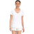 Women’s white scoop-neck short-sleeve T-shirt, relaxed fit.