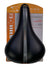 Serfas men's E-Gel bicycle saddle, black with narrow center stripe and gel pad