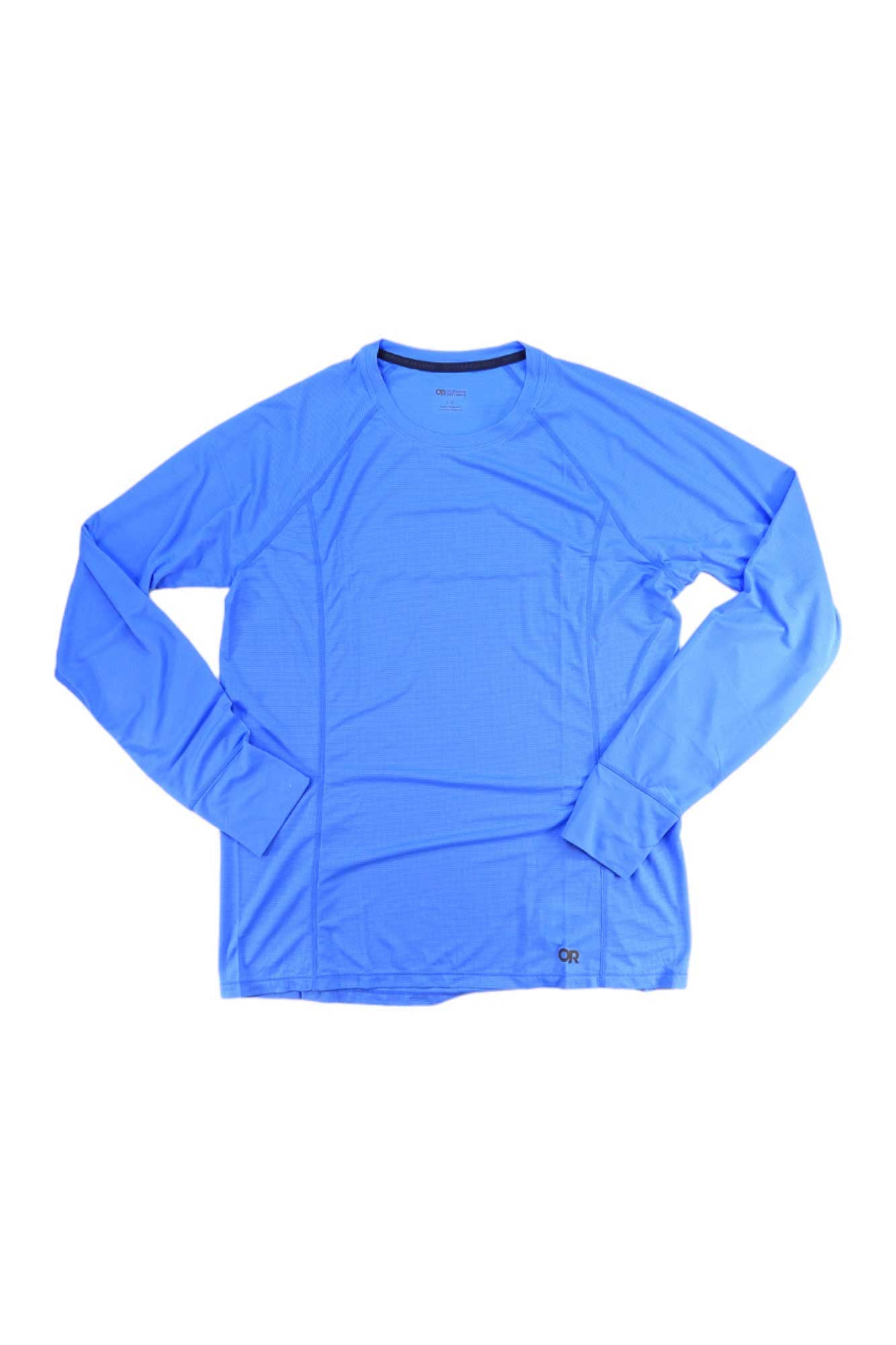 Outdoor Research women’s Echo long-sleeve V-neck tee, bright blue