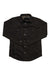 The Dakota Grizzly Mens Blaize Shirt Jacket is a black, flannel-lined shirt jacket with long sleeves, two chest pockets, and side travel pockets, shown laid flat on a white background.
