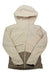 Women's insulated hooded jacket in birch beige, full-zip with front pockets