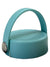 Hydro Flask wide mouth flex cap in teal, with carry handle and metal button