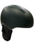 MIPS ski helmet, matte dark green with black chin strap and side vents